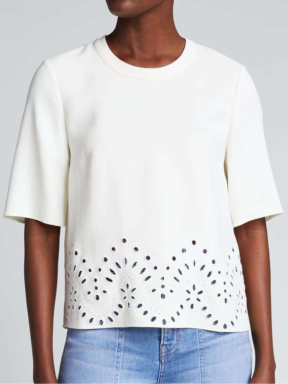 Veronica Beard Eyelet Top
